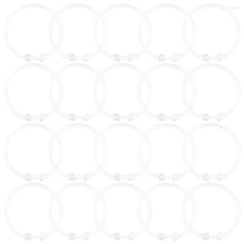 Shower Curtains 20pcs Replacement Curtain Hanging Rings Acrylic