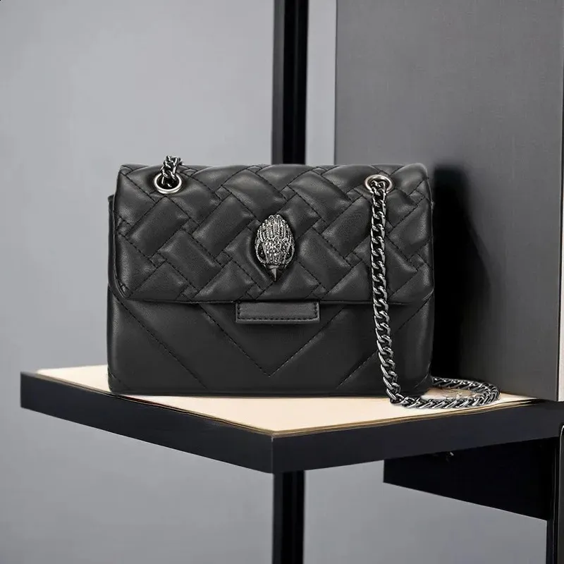 Kurt Geiger Brand Eagle Head Luxury Diamond Cross Sac à bandoulière décoré avec un sac à main de base de base classique 240402