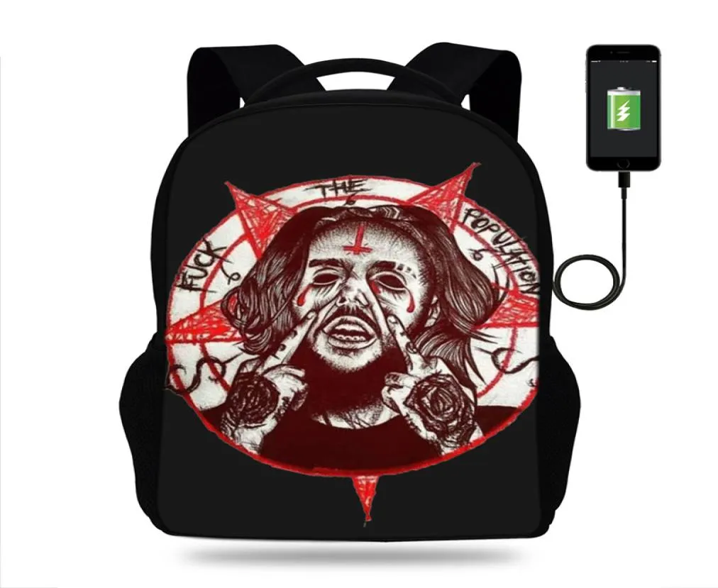 17 cali Suicideboys FTP Laptop Plecak USB Charge męskie torby kobiety dla nastolatków dla dziewcząt Designer Bag Mochila Travel4915780