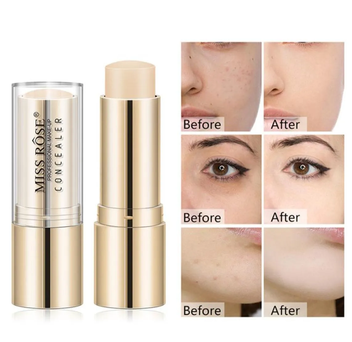 Makeup concealer Stick Foundation Makeup Full täckning Kontur Face Concealer Cream Base Primer6385105