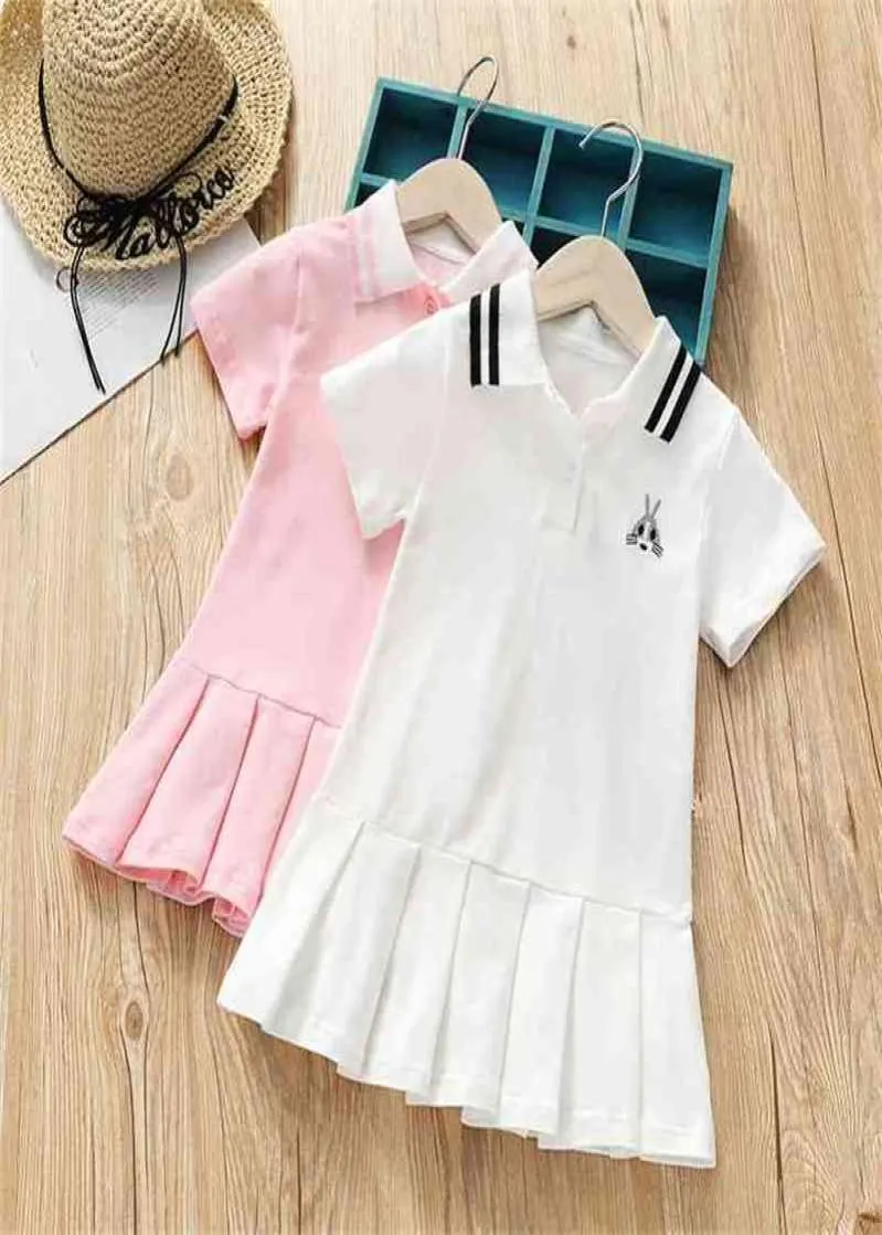 Summer Girls Hobe Kids Short Sports Sports Dress Children Vêtements Vestido Baby Girl Teenis 2 6 8 10 11 ans 2108103817054