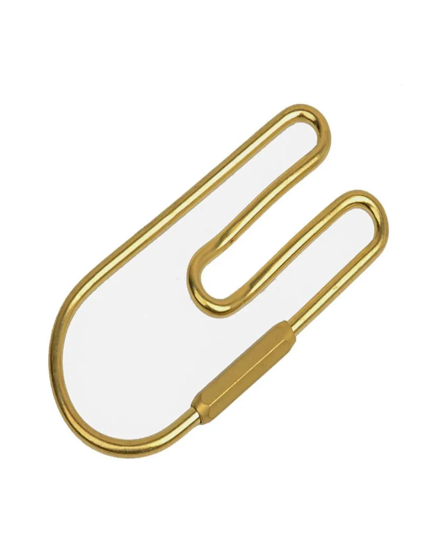 Outdoor EDC Portable Brass Keychain Key Ring Pocket Clip Threaded Fastener Fashion Key Buckle Great Tool2254827