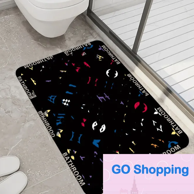 Klassiek trendy merk licht luxe badkamer diatom modder zachte mat badkamer absorberende vloermat toiletdeur niet-slip vloermat snel drogen tapijt
