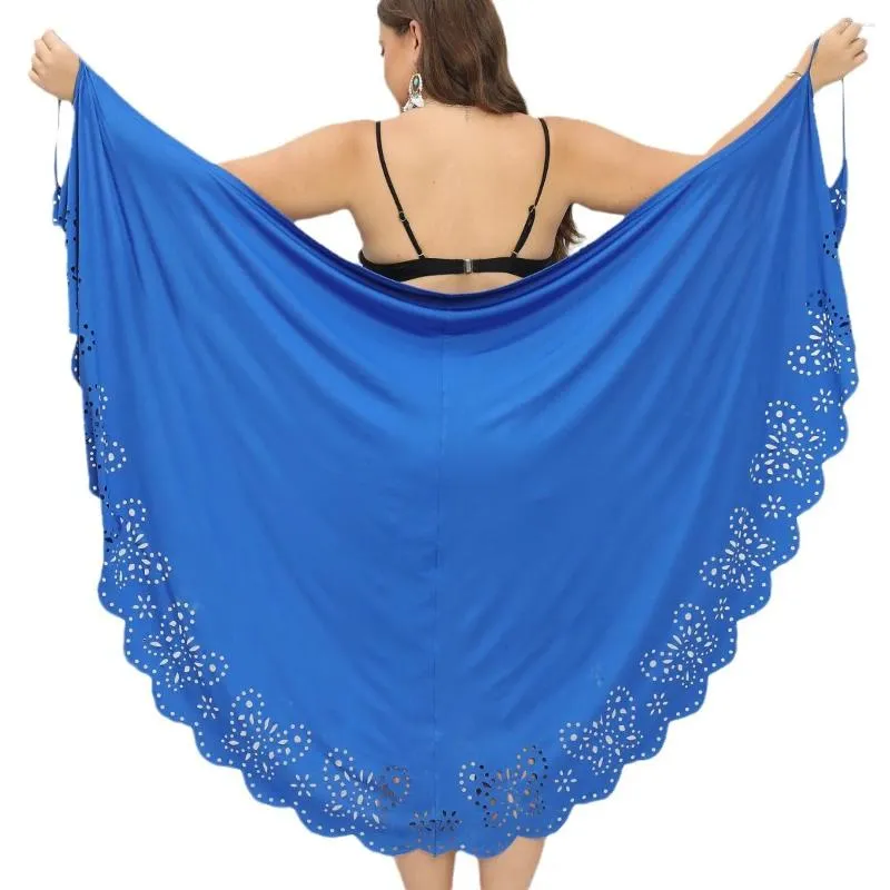 Plus -Größe Kleider sexy Wrap Kleid geteilte Stretch Cami Maxi Beach Cover up Spaghetti -Gurt Bikini ein Stück Spitze