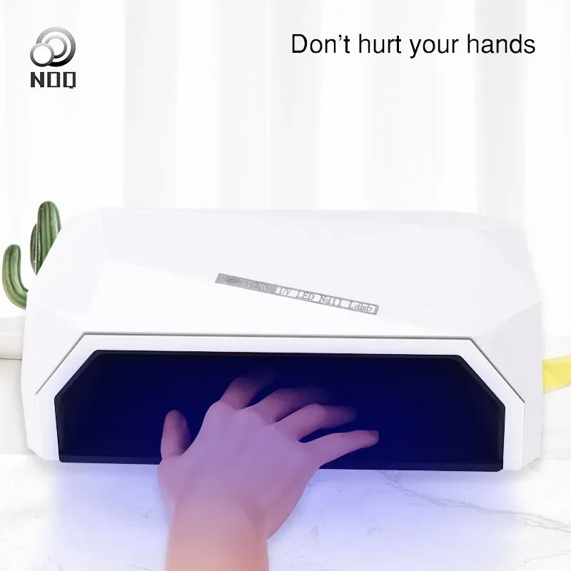 Descansa 72W Lámpara de uña grande LED UV potente para curar geles de uñas con tiempo estableciendo el sensor automático LCD Dispaly Double Hands