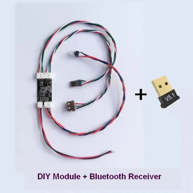 Hubs 2.4G et Bluetooth 5.3 Convertisseur sans fil Clavier USB Clavier vers l'adaptateur sans fil Bluetooth Adaptateur DIY