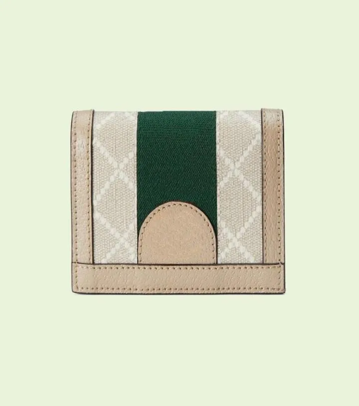 Designer Mens Wallet Card Holder voor dames Purse Canvas Leather Ophidia Wallets Coin Portes Saddle Bag4751074