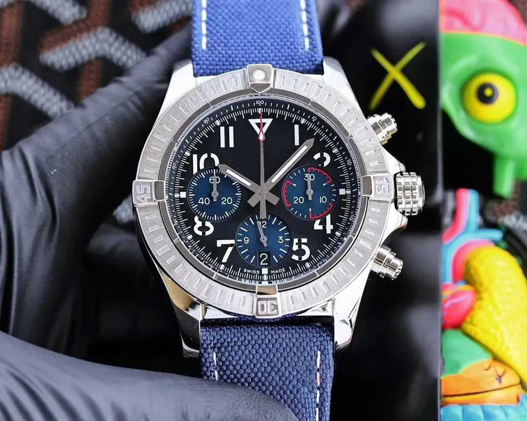 Top AAA Bretiling Men's Watch Navitimer Chronograph Quartz Movement Super Avenger Hurricane WristWatch 50TH ANNIVERSARY Swiss Waterproof Designer 1884 Watch T66