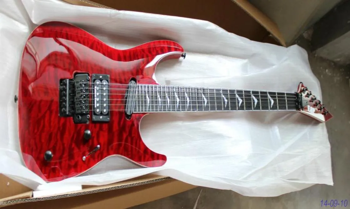 OEM Electric Guitar Siyah parçalarla kırmızı pes müzik aletlerine bakın9648055