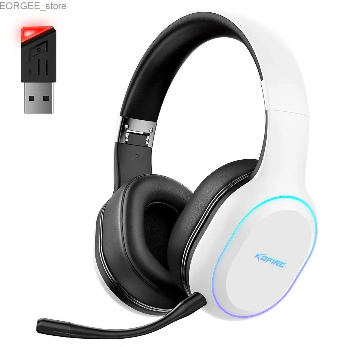 Écouteurs de téléphones portables Kofire UG-05 2,4 GHz / casque Bluetooth sans fil pour PC Dynamic Eq Ultra-Low Latency 30h temps de jeu avec microphone Y240407