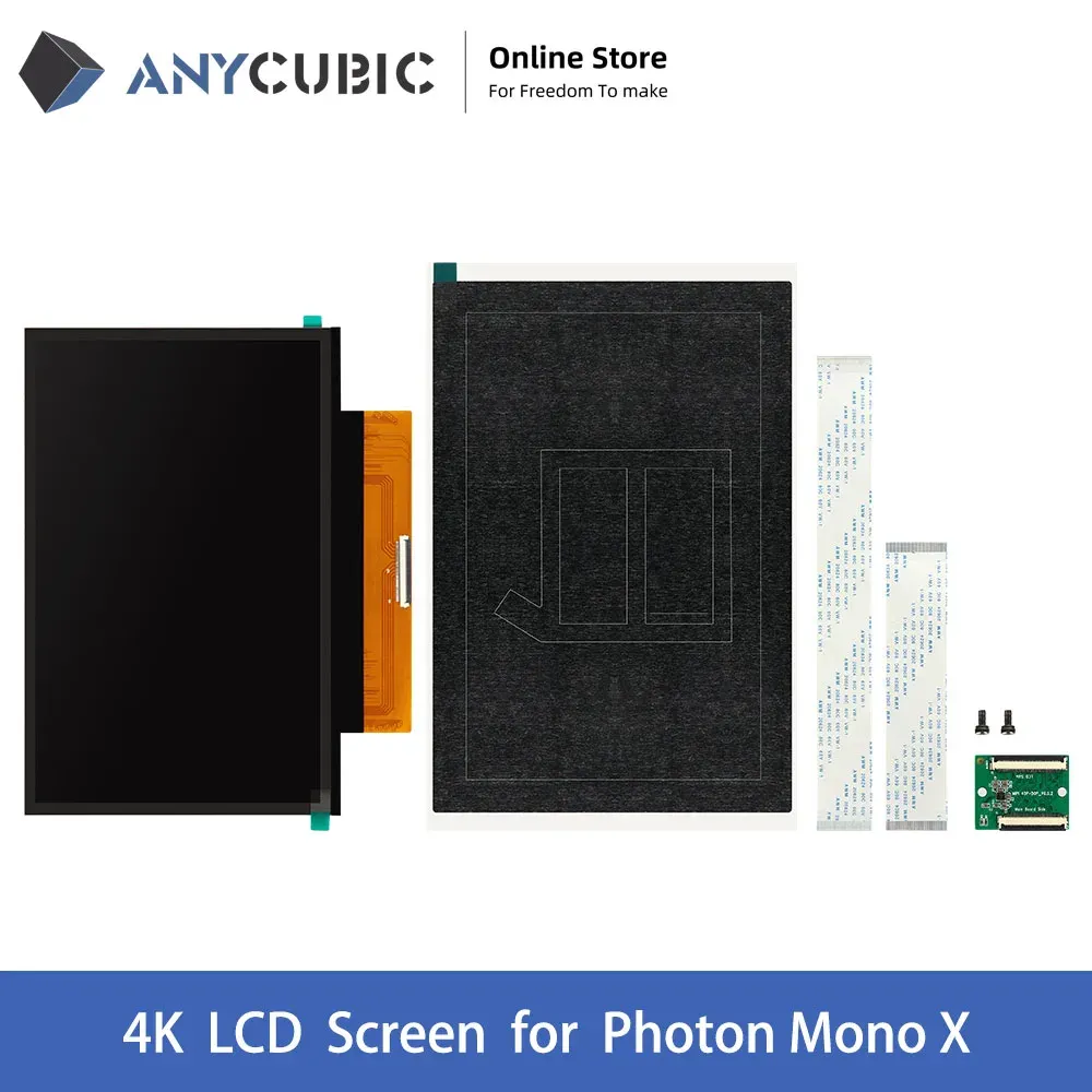 CPUS Anycubic Photon Mono X 8.9 '' 4K LCD -skärm 3D -skrivardelar Ljus härdningsskärmmodul