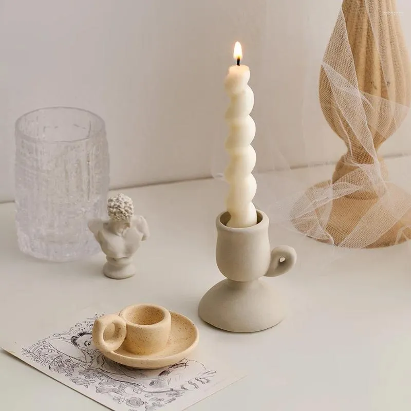 Mum tutucular benzersiz porselen nordic ev dekoru şamdan düğün dekorasyon altın yemek masası hediyesi