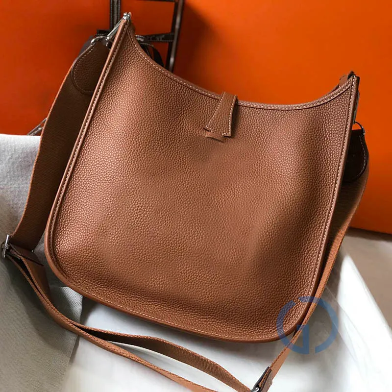 High-end Handmade Quality Private customization Designer tote handbag bag Top Authentic Quality togo Leather Soft wear-resistant 28cm mini 18cm orange box