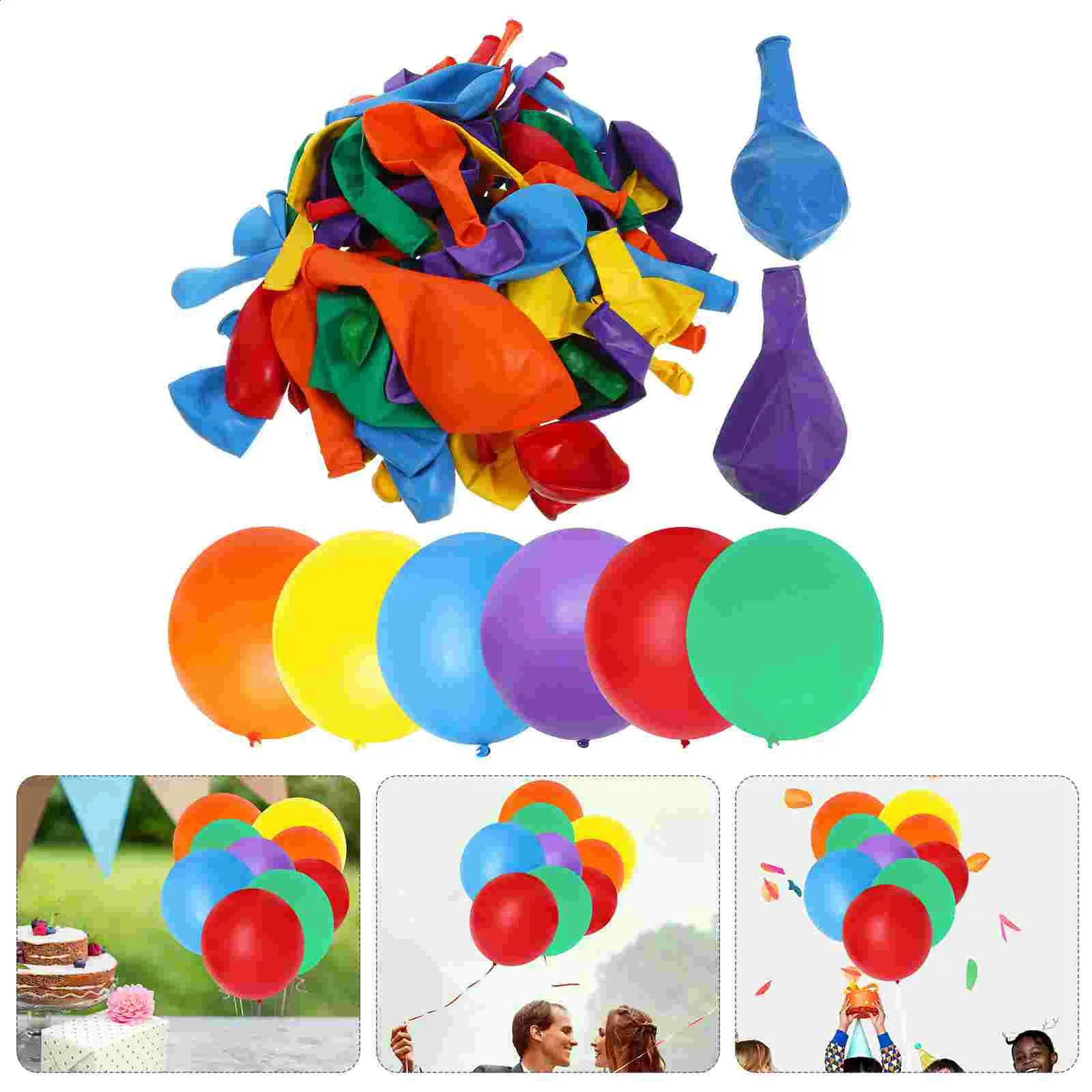 Rainbow Latex Balloon Vintage Decor Wedding Balloons Kit Indoor Festival Emulsion Colored Valentines Day 240328