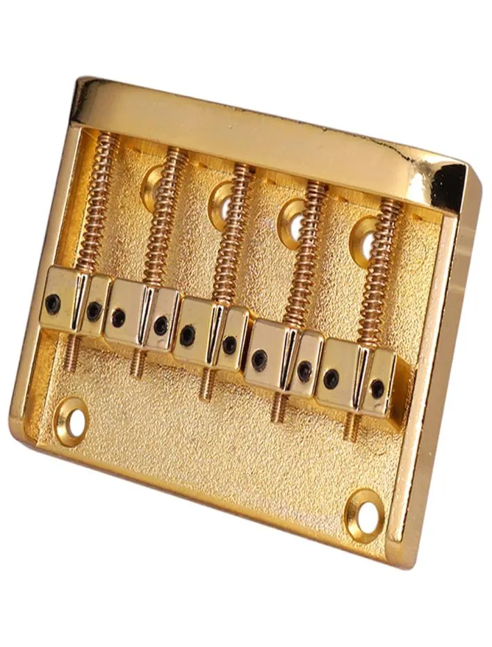 Metal Bass Bridge Guitar Guitar Saddle Bridge Tailpiece per 5 corde Golta Gold4221885