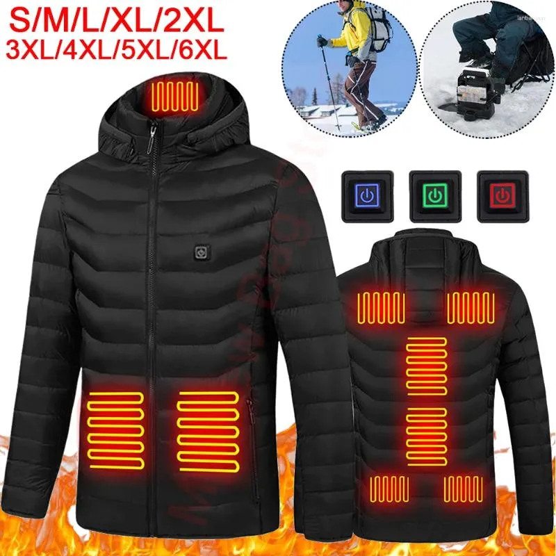 Couvertures 9 zones chauffées Vestes chaudes 3 Température de vitesse USB Chargage Chauffage Chauffage à l'épreuve du vent Lavable pour la couverture sportive extérieure