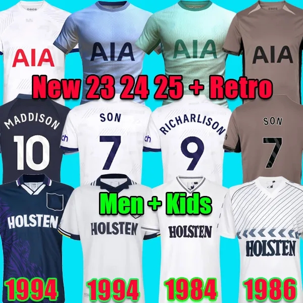 23 24 25 Maddison Son Werner Soccer Jerseys Retro Football Shirts 06 07 08 09 1986 1994 1998 1984 Men Kids 2023 2024 2025 Kit Set Jersey topuniform