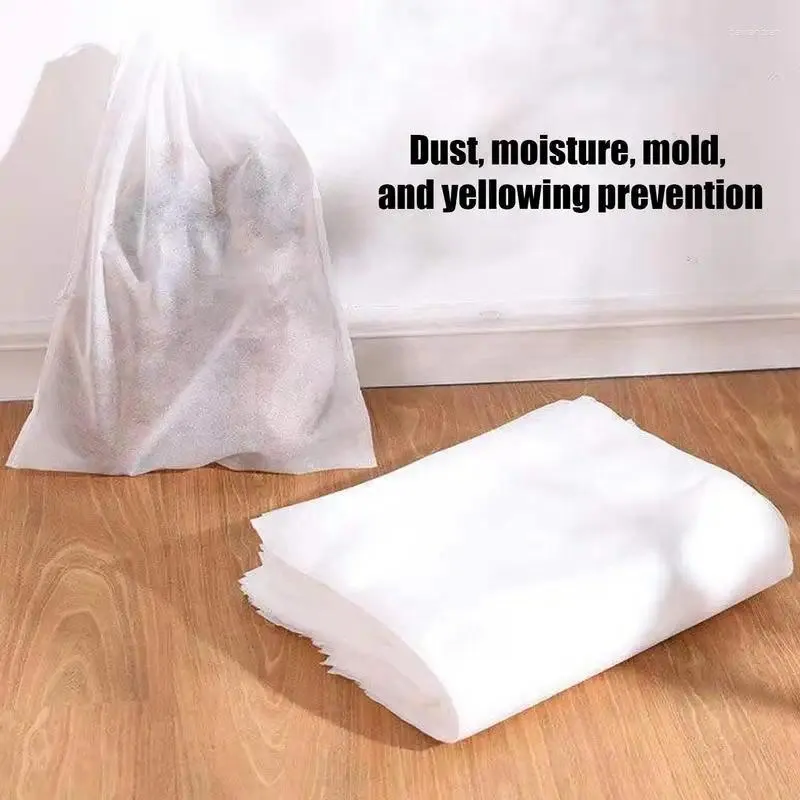 Storage Bags Shoe Dust Portable Shoes Bag Dustproof Drawstring Clear For Travel Drying Accessories