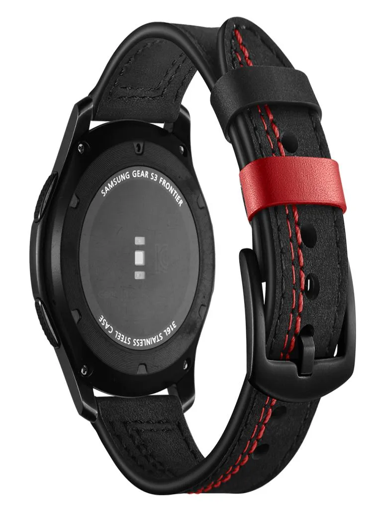 Galaxy orologio compatibile 46mm bandsgear s3 bands22mm vera cinghia in pelle di ricambio cinturino da polso per samsung Gear8478213