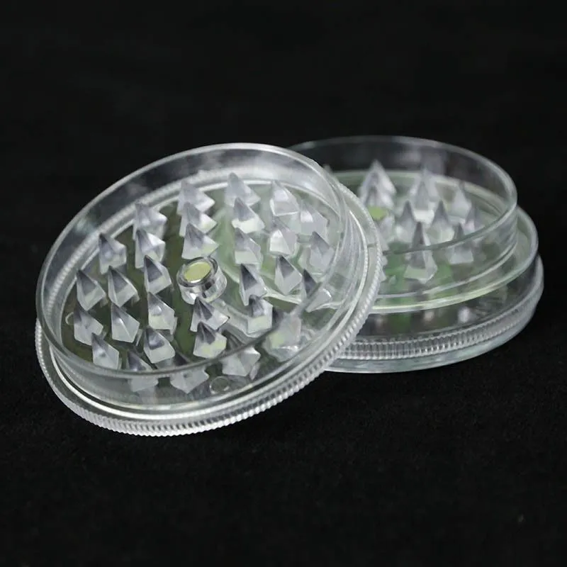 60*30MM Plastic Tabacoo Grinder for Dry Herb 3 Layers with dispay box Smoking e cig accessories Color DHL