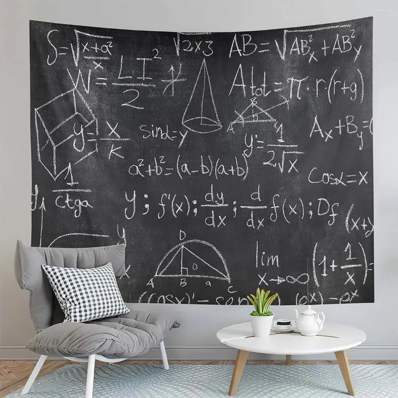 Tapestries Mathematical Formula Tapestry Education Knowledge Poster Art Wall Hanging Home Living Room Bedroom Dorm