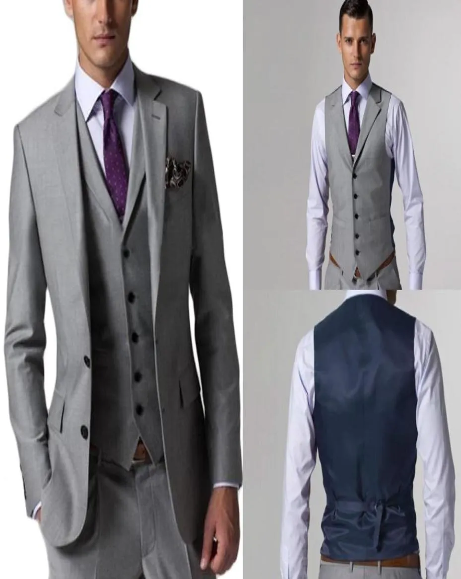 Custom Made Wedding Tuxedos Light Grey Groomsmen Side Vent Man Suit Suits For Men Traje de hombre 3 Buy Again My Orders JacketPa2474924