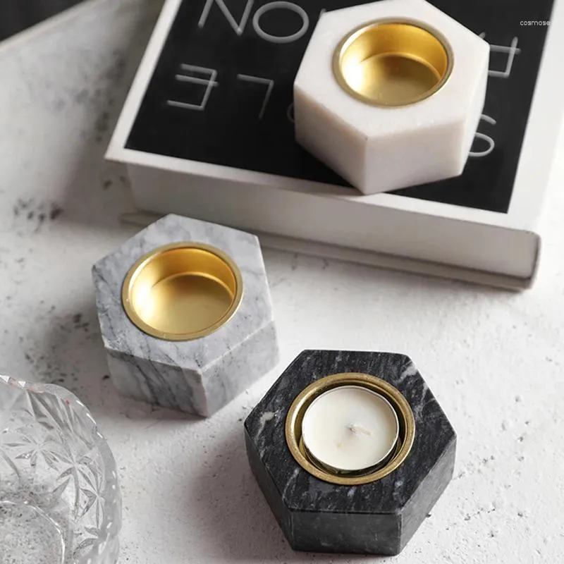 Kerzenhalter Europäische geometrische Gold Marmor Kerzen Tisch Golden Tealight Candels verjüngen Kerzen Kerzenhalter Mumluk Vasen Nordic Home