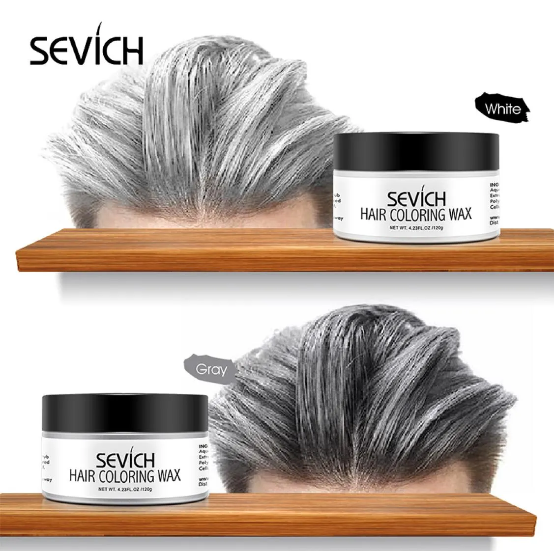 Временный цвет волос восковые мужчины DIY MUD OneTime Lotning Paste Dye Cream Hair Gel для раскраски для волос Серебряный серый 7888037