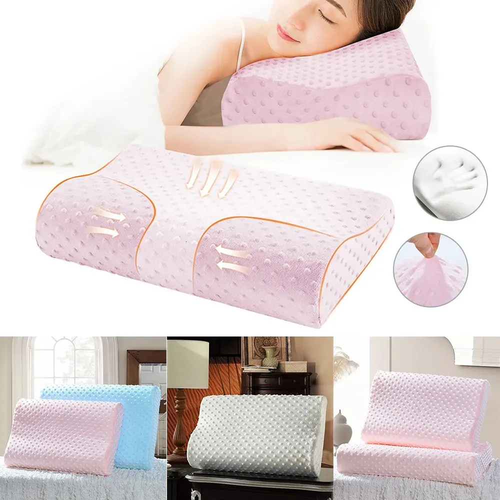 Memory Foam Pillowcase Slow Rebound Pillow Cover Space For Bed Travel Neck Cervical Healthcare Cases Plane 240325