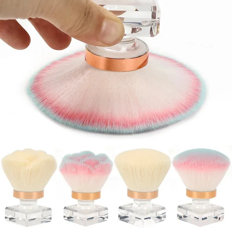 Crystal Nail Art Dust Brush Nouveau avec poudre et brosse en gel de peinture - outils de manucure pour les ongles parfaits