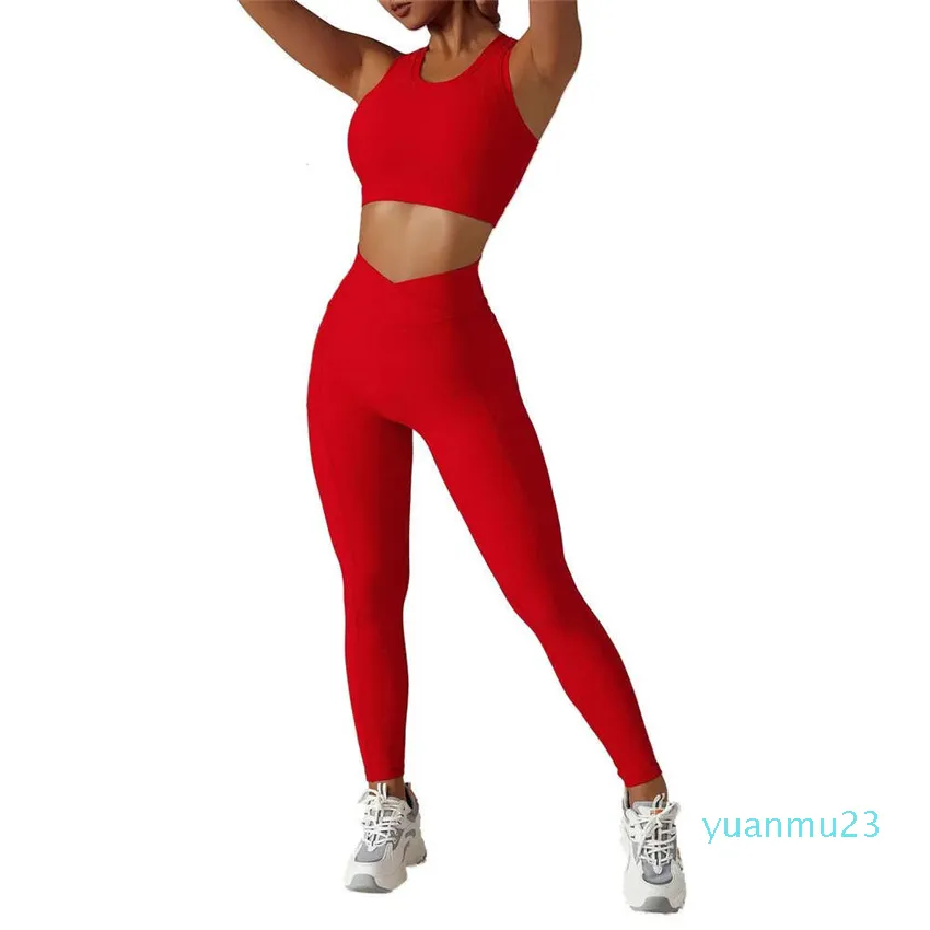 Outfits 2 Teile nahtloser Frauen Tracksuit Yoga Set Running Workout Sportswear Fitnessstudio Kleidung für Bra High Taille Leggings Sports Anzug LL