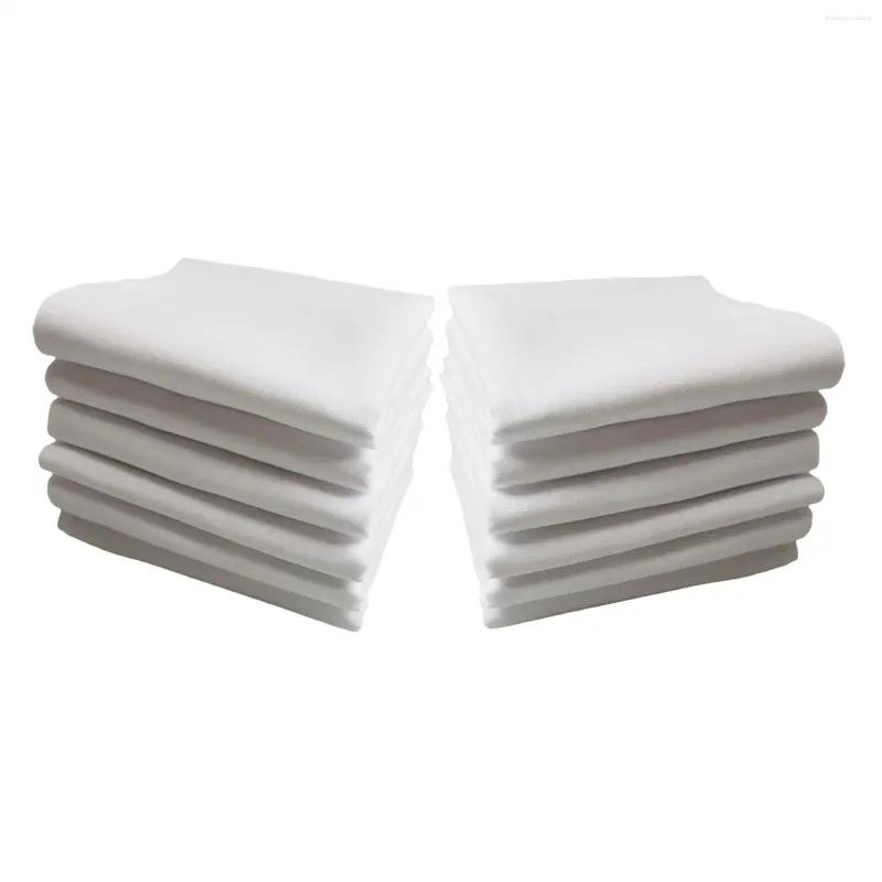 Bow Ties Elegant Set Of 12 Pure White Handkerchiefs For Men And Women