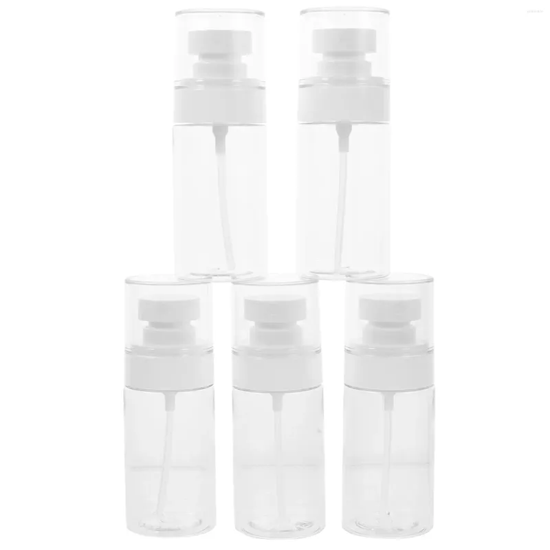 Storage Bottles 5 Pcs Spray Bottle Small Travel Mist Refillable Mini Plastic Containers Pump Liquid Transparent Clear