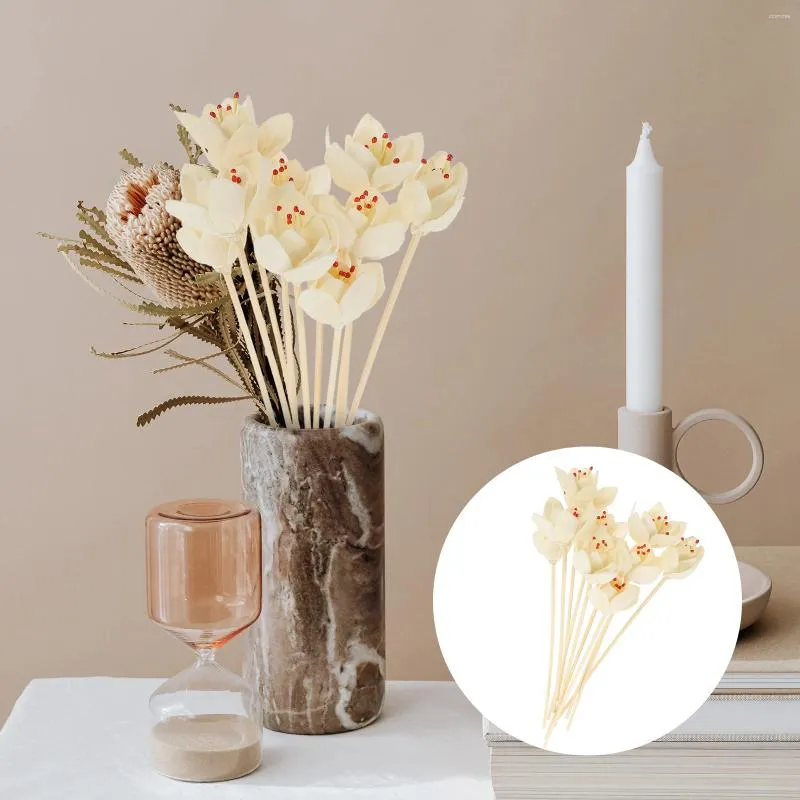 Decorative Flowers 10 Pcs Rattan Orchid Artificial Diffuser Reeds Replaceable Wand Wedding Sticks