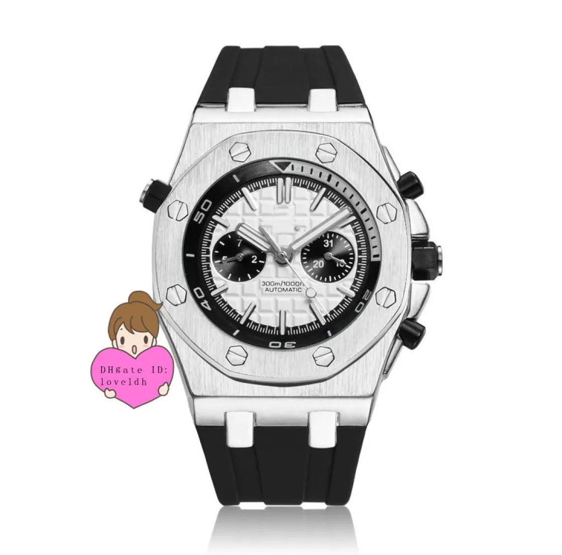 Factory Direct Shaffice Watch Dial Rubber лента из нержавеющей стали.