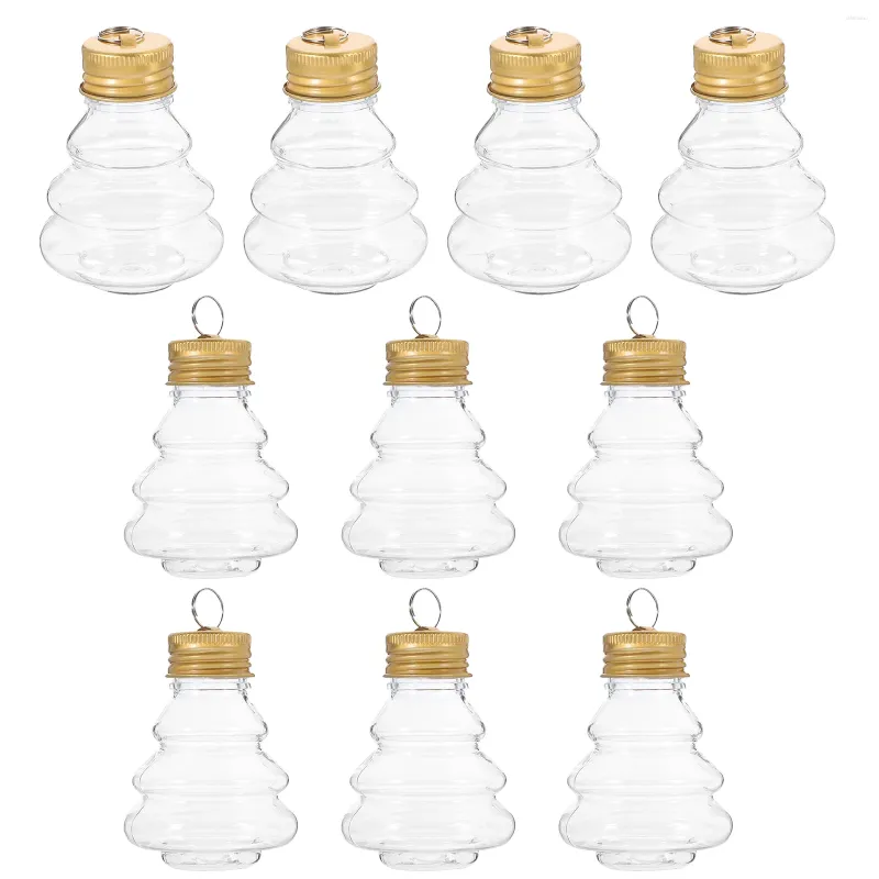 Vases 10 Pcs Plastic Containers Reusable Milk Bottles Empty Beverage Christmas Tree Creative Water The Pet Packing