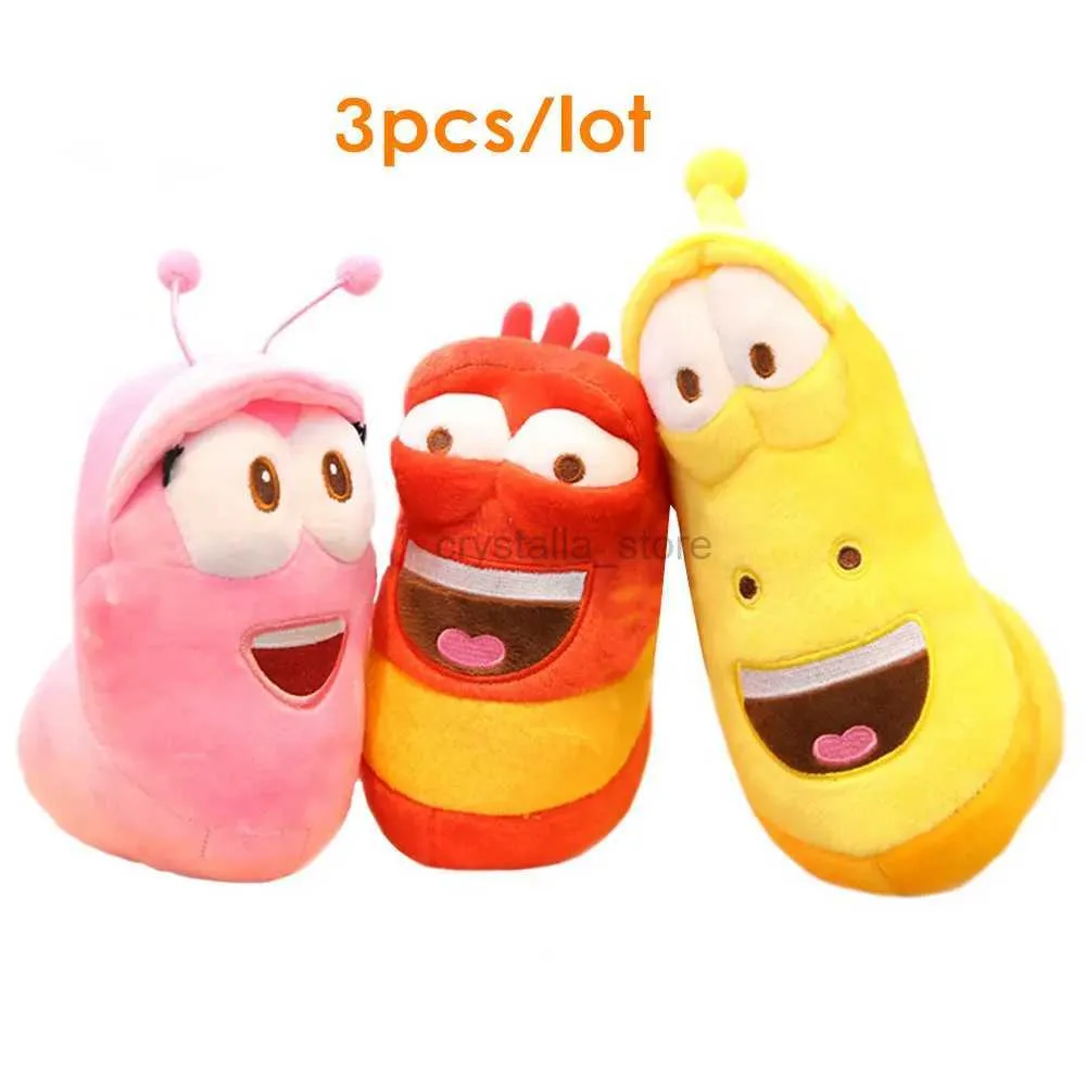 Movies TV Plush Toy 3pcs/Lot Korean Anime Fun Insect Slug Creative Larve Toys Cute Futhed Worm Dolls For Children Birthday Gift Hobbies 240407