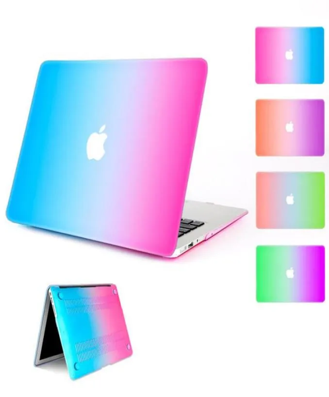 虹色のハードゴム化ケースカバープロテクターApple Macbook Air Pro with Retina 11 13 15インチA1706 A17073435808