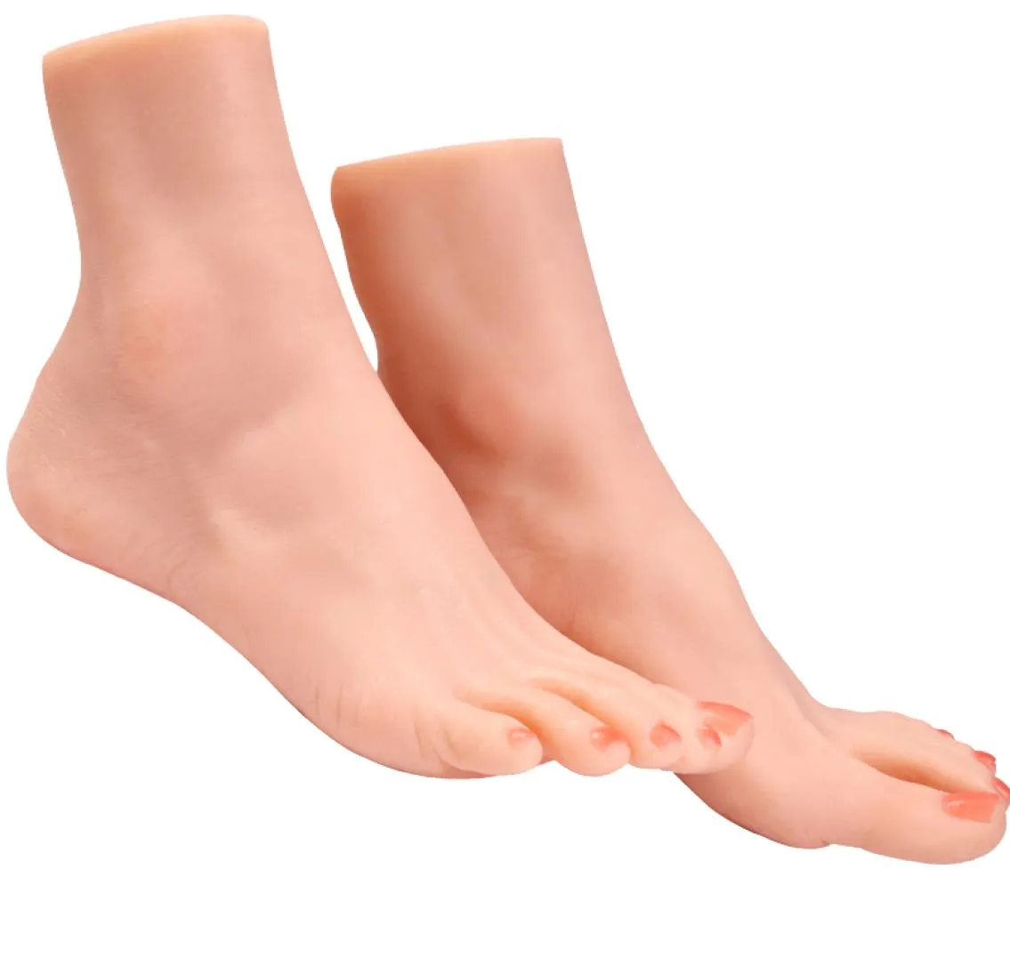 Fotfetisch manlig onanatorer super realistiska kiseldioxid gel konstgjorda fötter man onani vuxen sex leksak5679283