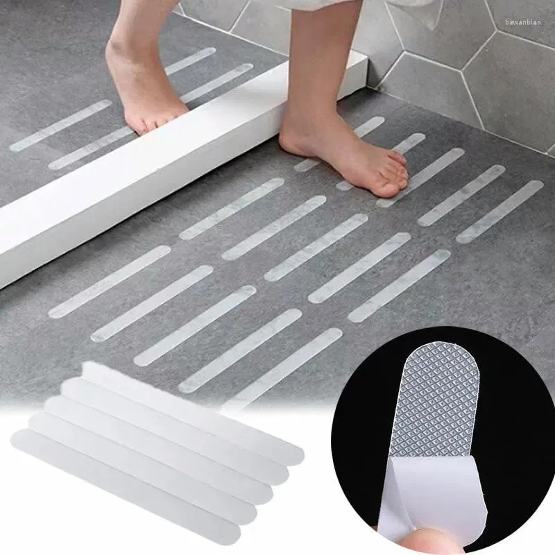 Badmatten 5/12/24 stcs transparante douches Anti-slipstrips voor badkamer Keuken Woonkamer Tapijt Zafveiligheid Non-slip Strip vloer Sticker