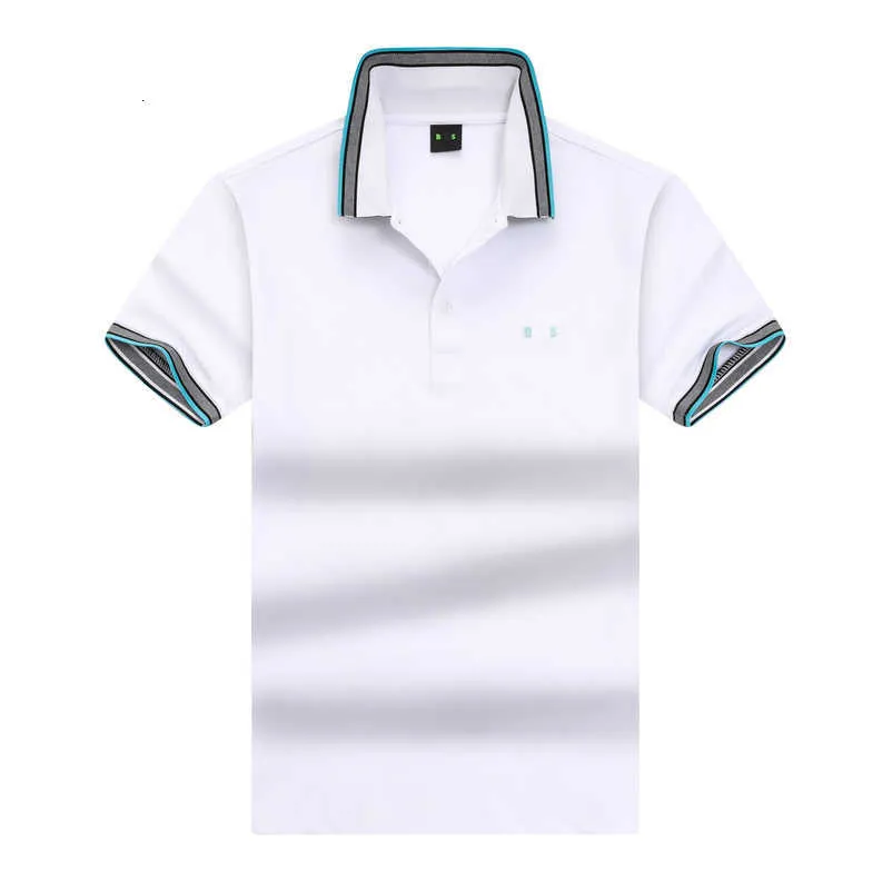 Bosss Polo Shirt Mens Polos T Shirts Designer Casual Business Golf T-Shirt Pure Cotton Short Hermes T-shirt USA High Street Modemärke Summer Top Clothing 4p4g