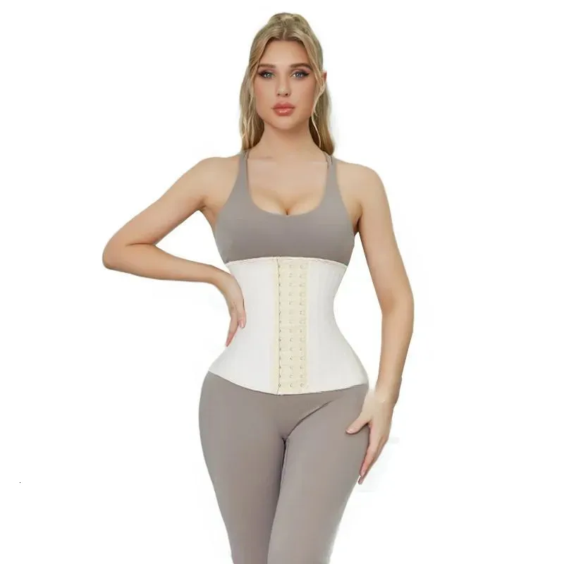 Latex Waist Trainer With Steel Bones – Long Torso Corset For Women, Slimming Girdle & Posture Support