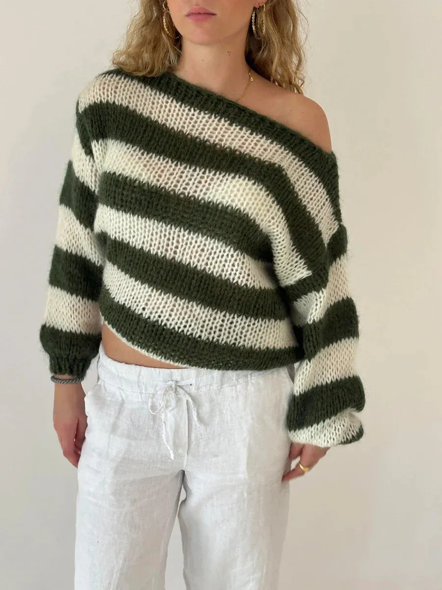 Women's Oversized Long-Sleeve Cable-Knit Sweater | Women's Tops