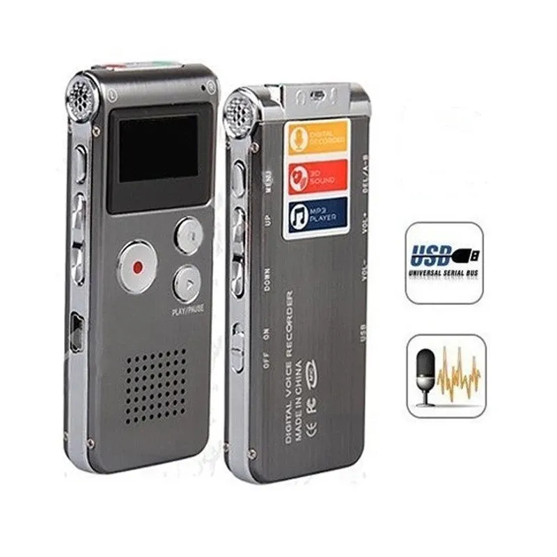 Players SK012 8GB mini USB Flash dyktafon cyfrowy dyktafon MP3 odtwarzacz szary Pen Drive Grabadora Gravador de voz