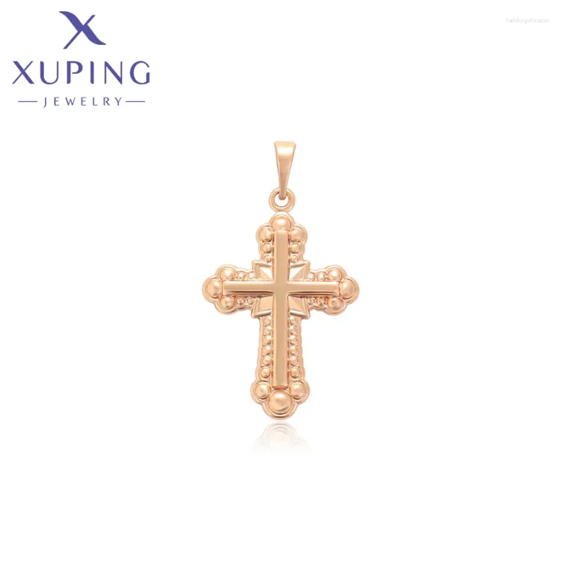 Pendant Necklaces Xuping Jewelry Arrival Animal Cross Copper Alloy Necklace Of Gold Color Women Religion Gift X000838704