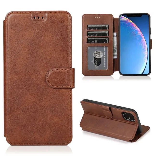 Dla iPhone 11 pro maks. Xs xr x 8 plus skórzany portfel telefon Flip TPU Mat Cover Card Glots PO Uchwyt ramy 3196343