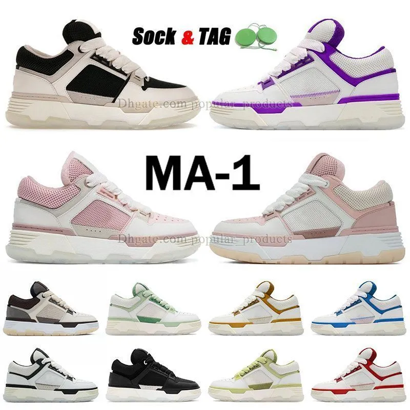 Amirir Ma 1 2 Brown Zapato Plate-Forme Cream Black Casual Shoes Woman Designer Trainers MA1 MA2 DHGATE Luxury Ma-1 White Platform Red Mint Green 46 Sneakers