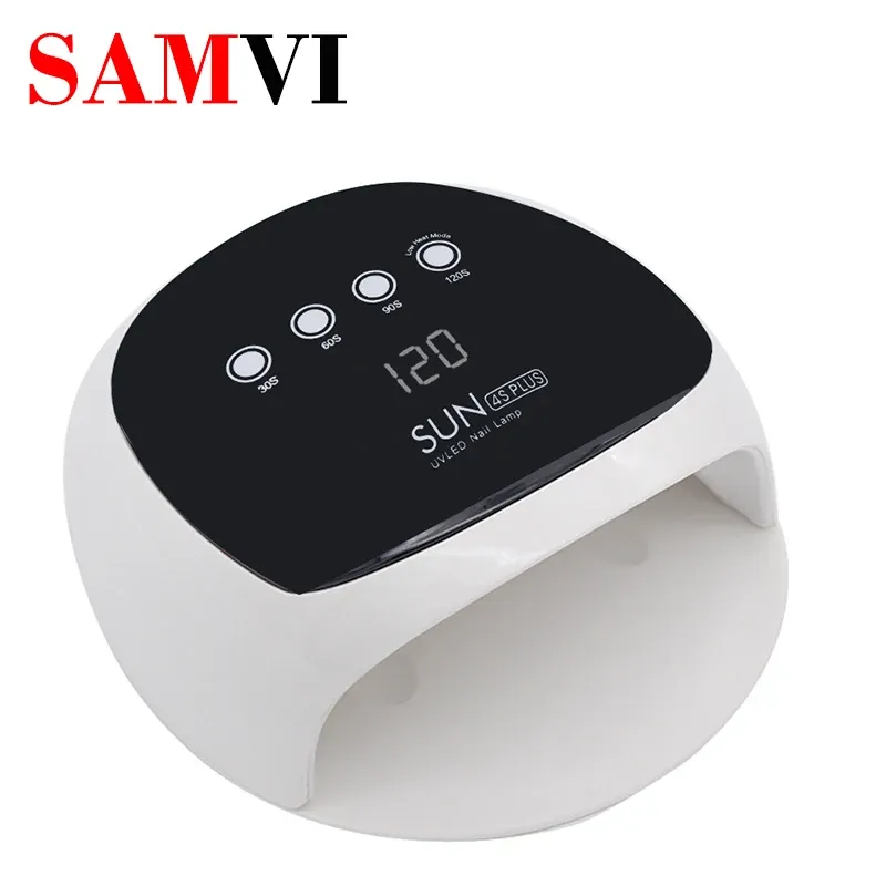 Medicin SAMVI SUN4 Plus 52W UV LAMP -nageltork för Nail Manicure Smart Sensor Timer LED -skärm härdning av alla gelpolska UV LED -nagellampa