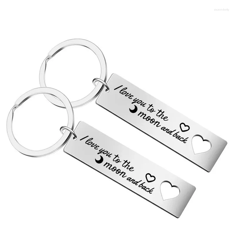 Anahtarlıklar 2024 Long Hollow 0n ve Arka Keychain Lovers Aşk Aksesuarları Üreticisi Doğrudan Satış Yazı Anime