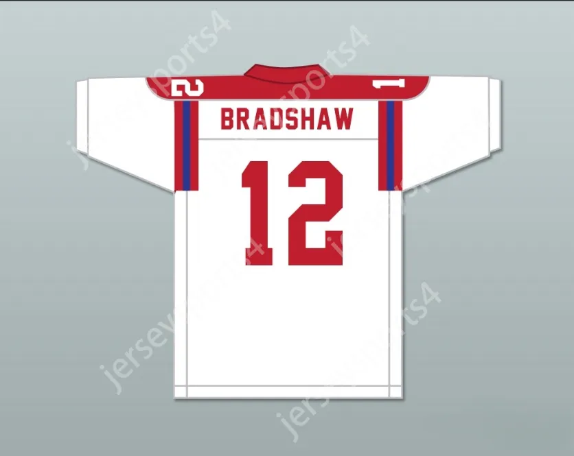 Anpassad valfri namnnummer Mens Youth/Kids Terry Bradshaw 12 Woodlawn High School Knights White Football Jersey 1 Top Stitched S-6XL